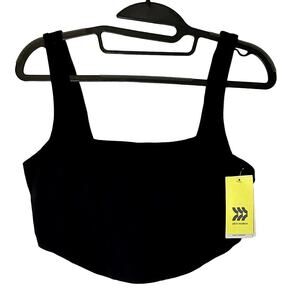 All In Motion Light Support Buttery Soft Black Athletic Bra